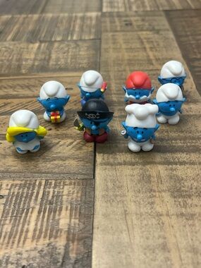 Micro Smurf collection-set of 7